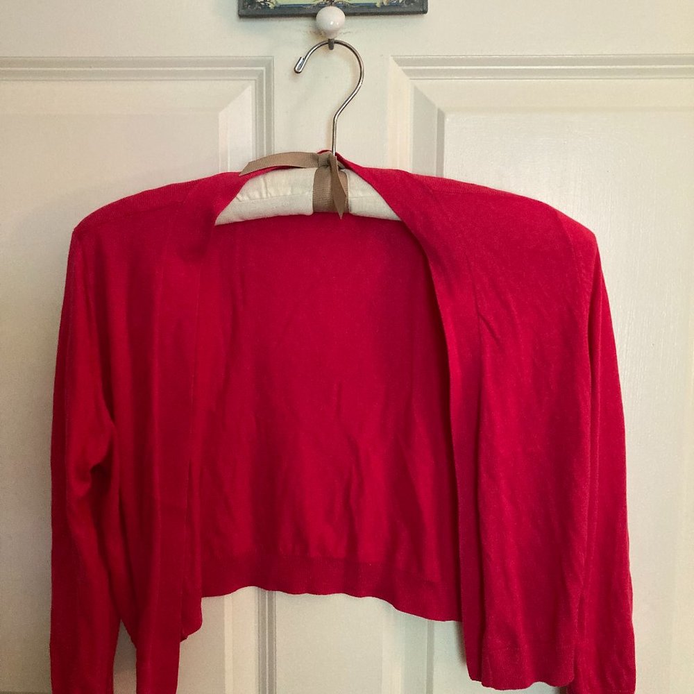 Talbots hot pink small shrug